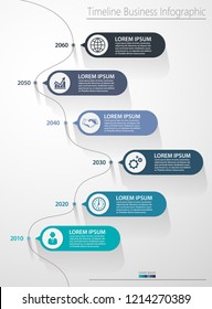Business data visualization. timeline infographic icons designed for abstract background template milestone element modern diagram process technology digital marketing data presentation chart Vector