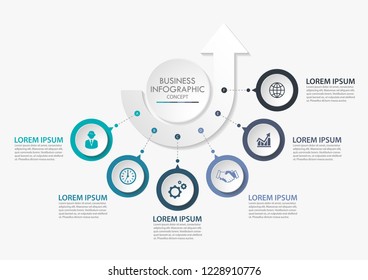 Business data visualization. timeline infographic icons designed for abstract background template milestone element modern diagram process technology digital marketing data presentation chart Vector