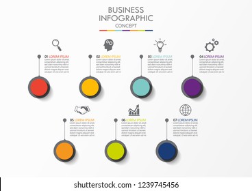 Business data visualization. timeline infographic icons designed for abstract background template milestone element modern diagram process technology digital marketing data presentation chart Vector