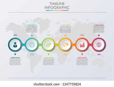 Business data visualization. timeline infographic icons designed for abstract background template milestone element modern diagram process technology digital marketing data presentation chart Vector