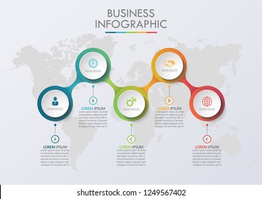 Business data visualization. timeline infographic icons designed for abstract background template milestone element modern diagram process technology digital marketing data presentation chart Vector