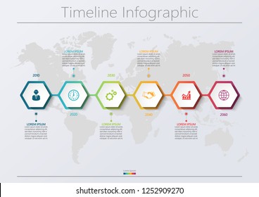 Business data visualization. timeline infographic icons designed for abstract background template milestone element modern diagram process technology digital marketing data presentation chart Vector