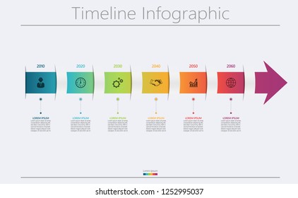 Business data visualization. timeline infographic icons designed for abstract background template milestone element modern diagram process technology digital marketing data presentation chart Vector