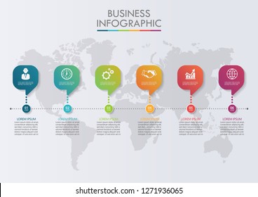 Business data visualization. timeline infographic icons designed for abstract background template milestone element modern diagram process technology digital marketing data presentation chart Vector