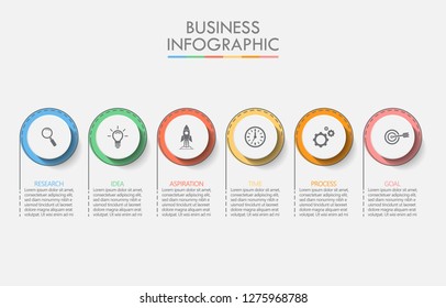 Business data visualization. timeline infographic icons designed for abstract background template milestone element modern diagram process technology digital marketing data presentation chart Vector