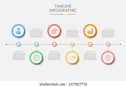 Business data visualization. timeline infographic icons designed for abstract background template milestone element modern diagram process technology digital marketing data presentation chart Vector