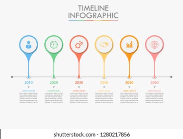 Business data visualization. timeline infographic icons designed for abstract background template milestone element modern diagram process technology digital marketing data presentation chart Vector