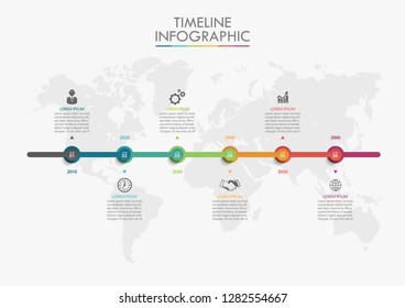 Business data visualization. timeline infographic icons designed for abstract background template milestone element modern diagram process technology digital marketing data presentation chart Vector