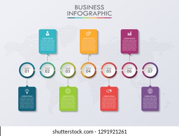 Business data visualization. timeline infographic icons designed for abstract background template milestone element modern diagram process technology digital marketing data presentation chart Vector