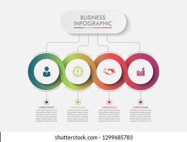 Business data visualization. timeline infographic icons designed for abstract background template milestone element modern diagram process technology digital marketing data presentation chart Vector