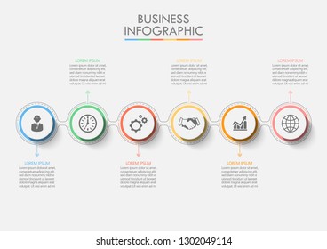 Business data visualization. timeline infographic icons designed for abstract background template milestone element modern diagram process technology digital marketing data presentation chart Vector