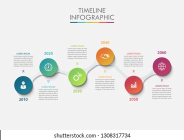 Business data visualization. timeline infographic icons designed for abstract background template milestone element modern diagram process technology digital marketing data presentation chart Vector