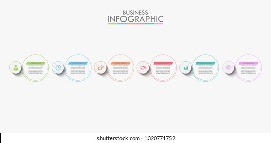 Business data visualization. timeline infographic icons designed for abstract background template milestone element modern diagram process technology digital marketing data presentation chart Vector