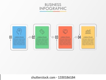 Visualización de datos empresariales. iconos de infografía de línea de tiempo diseñados para plantillas de fondo abstracto elemento hito de diagrama moderno tecnología de proceso de proceso de marketing digital cuadro de presentación Vector
