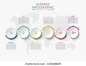 Business data visualization. timeline infographic icons designed for abstract background template milestone element modern diagram process technology digital marketing data presentation chart Vector