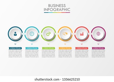 Business data visualization. timeline infographic icons designed for abstract background template milestone element modern diagram process technology digital marketing data presentation chart Vector