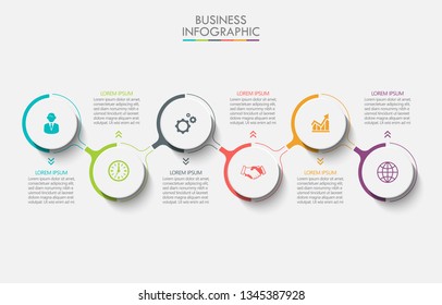 Business data visualization. timeline infographic icons designed for abstract background template 