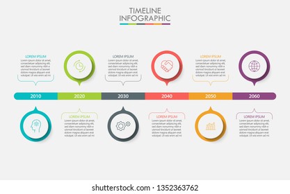 Business data visualization. timeline infographic icons designed for abstract background template