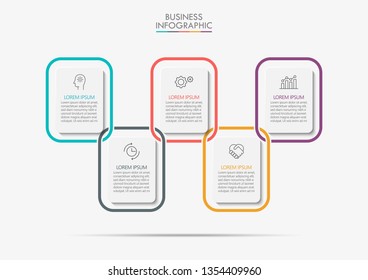 Business data visualization. timeline infographic icons designed for abstract background template milestone element modern diagram process technology digital marketing data presentation chart Vector