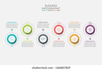 Business data visualization. timeline infographic icons designed for abstract background template milestone element modern diagram process technology digital marketing data presentation chart Vector