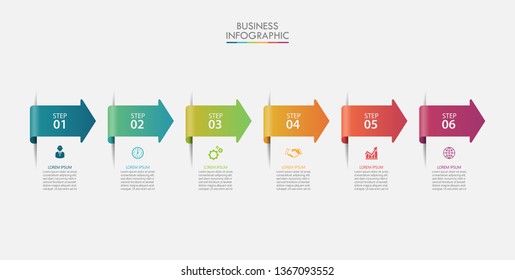 Business data visualization. timeline infographic arrow icons designed for abstract background template milestone element modern diagram process technology digital marketing data presentation chart