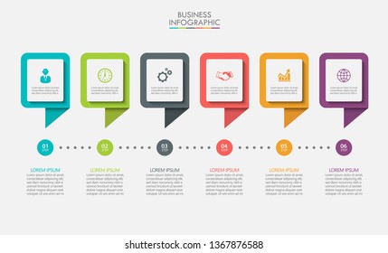 Business data visualization. timeline infographic icons designed for abstract background template milestone element modern diagram process technology digital marketing data presentation chart Vector