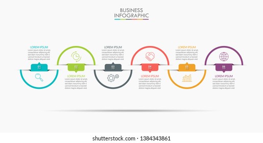 Business data visualization. timeline infographic icons designed for abstract background template milestone element modern diagram process technology digital marketing data presentation chart Vector