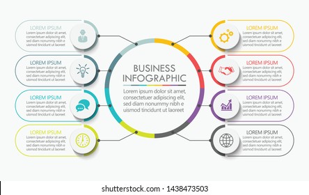 Business data visualization. timeline infographic icons designed for abstract background template milestone element modern diagram process technology digital marketing data presentation chart Vector
