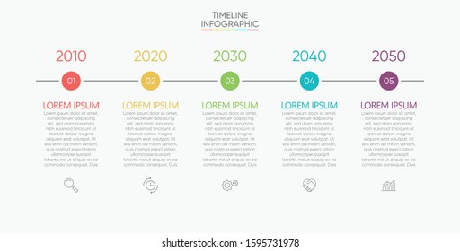 Business data visualization. timeline infographic icons designed for abstract background template