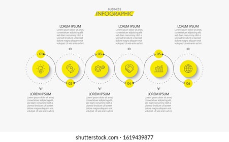 Business Data Visualization. Timeline Infographic Icons Designed For Abstract Background Template