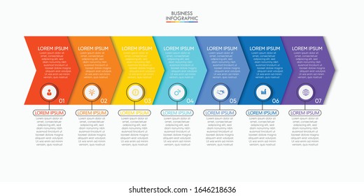 Visualización de datos empresariales. iconos de infografía de línea de tiempo diseñados para la plantilla de fondo abstracto
