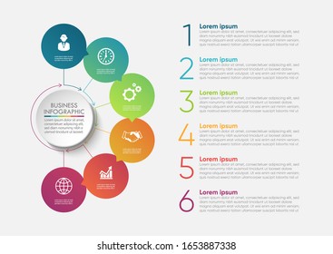 Business data visualization. timeline infographic icons designed for abstract background template 