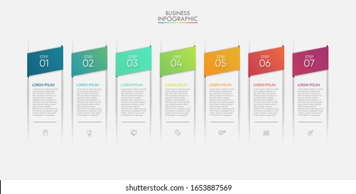Visualización de datos empresariales. iconos de infografía de línea de tiempo diseñados para la plantilla de fondo abstracto