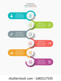 Visualización de datos empresariales. iconos de infografía de línea de tiempo diseñados para la plantilla de fondo abstracto 