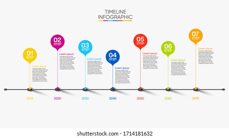 Business Data Visualization. Timeline Infographic Icons Designed For Abstract Background Template