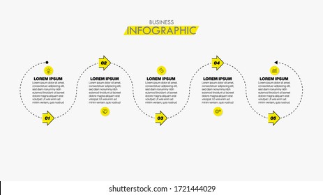 Business Data Visualization. Timeline Infographic Icons Designed For Abstract Background Template