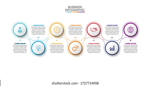 Business data visualization. timeline infographic icons designed for abstract background template