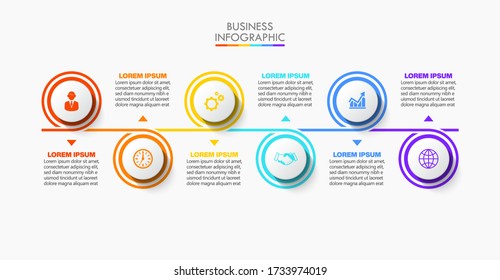 Business data visualization. timeline infographic icons designed for abstract background template
