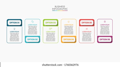 Visualización de datos empresariales. iconos de infografía de línea de tiempo diseñados para plantilla de fondo abstracto