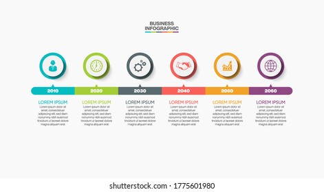 Business data visualization. timeline infographic icons designed for abstract background template
