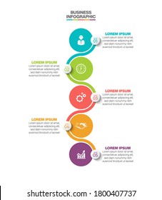 Visualización de datos empresariales. iconos de infografía de línea de tiempo diseñados para plantilla de fondo abstracto