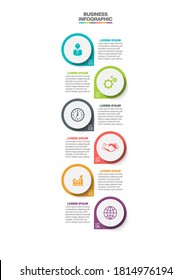 Visualización de datos empresariales. iconos de infografía de línea de tiempo diseñados para plantilla de fondo abstracto