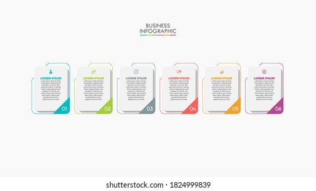 Visualisierung von Geschäftsdaten. Infografik-Symbole der Timeline für abstrakte Hintergrundvorlage