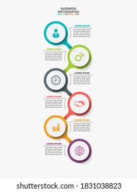 Visualisierung von Geschäftsdaten. Infografik-Symbole der Timeline für abstrakte Hintergrundvorlage