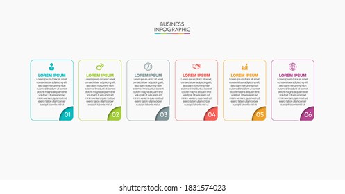 Visualización de datos empresariales. iconos de infografía de línea de tiempo diseñados para plantilla de fondo abstracto