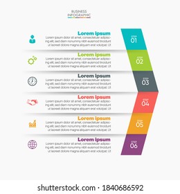 Visualización de datos empresariales. iconos de infografía de línea de tiempo diseñados para plantilla de fondo abstracto