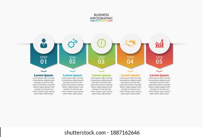 Visualisierung von Geschäftsdaten. Infografik-Symbole der Timeline für abstrakte Hintergrundvorlage