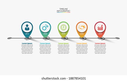 Business data visualization. timeline infographic icons designed for abstract background template