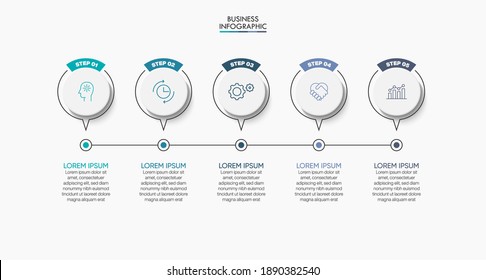 Business data visualization. timeline infographic icons designed for abstract background template