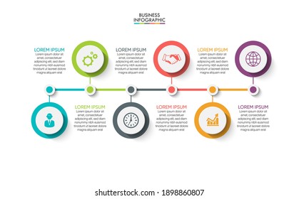 Business Data Visualization. Timeline Infographic Icons Designed For Abstract Background Template